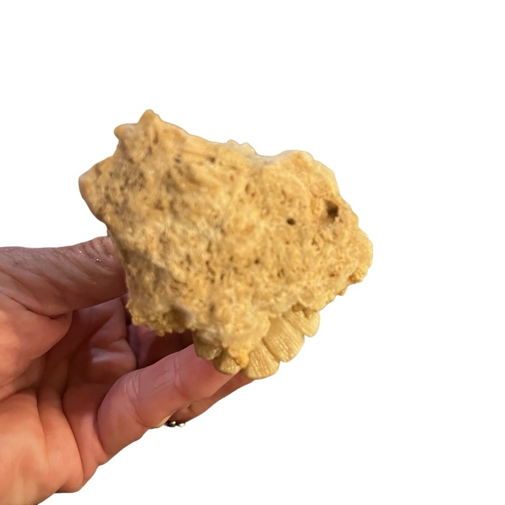 Calcite Carved Stone Owl On Natural Crystal - Picture 6 of 6